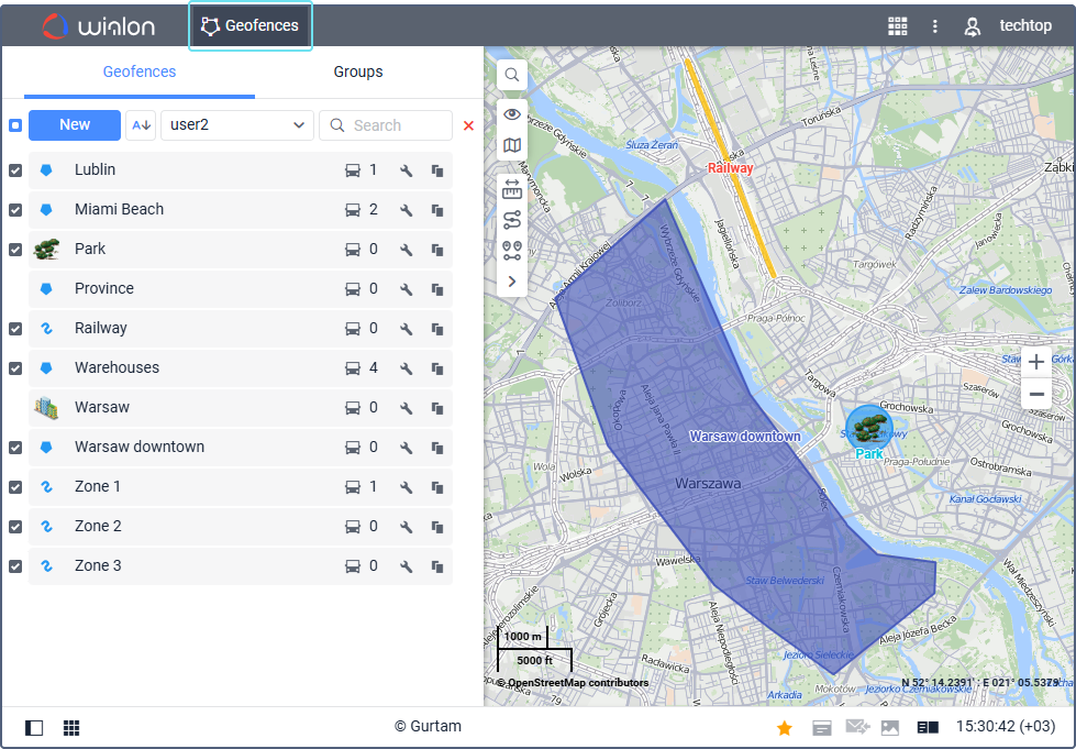 Geofences og områder