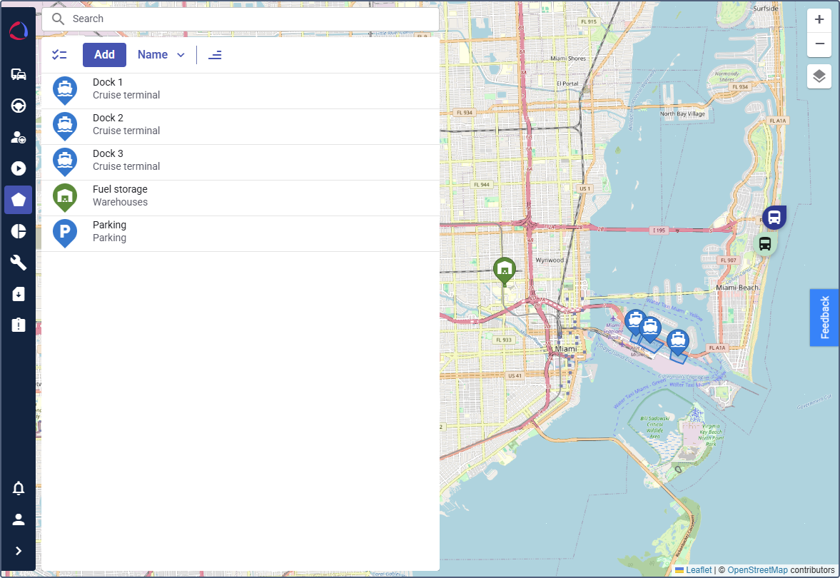 Geofences og labels